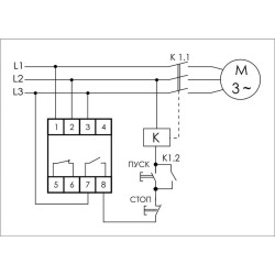 Реле контроля фаз для сетей с изолированной нейтралью CKF-11 (монтаж на DIN-рейке 35мм; регулировка задержки отключения; контроль чередования фаз; 3х400В 8А 1Z 1R IP20)(аналог ЕЛ-11Е) F&F EA04.004.003