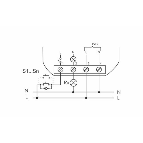 Реле импульсное BIS-402 (для установки в монтажную коробку 230В 8А 1Z IP40) F&F EA01.005.002