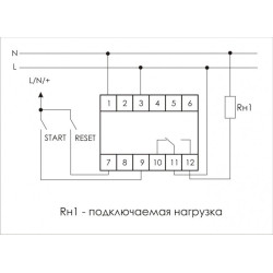 Реле времени PCS-516 8А 230В 1 перекл. IP20 многофункц. вход: START/RESET монтаж на DIN-рейке (аналог РВО-1М) F&F EA02.001.013