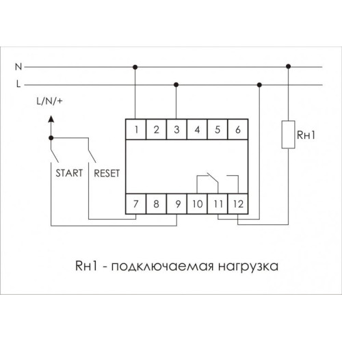 Реле времени PCS-516 8А 230В 1 перекл. IP20 многофункц. вход: START/RESET монтаж на DIN-рейке (аналог РВО-1М) F&F EA02.001.013