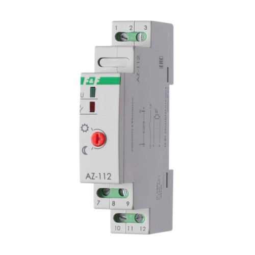Фотореле AZ-112 (выносной герметичный фотодатчик монтаж на DIN-рейке 1 модуль 230В 16А) F&F EA01.001.013
