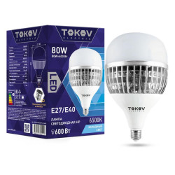 Лампа светодиодная 80Вт HP 6500К Е40/Е27 176-264В TOKOV ELECTRIC TKE-HP-E40/E27-80-6.5K