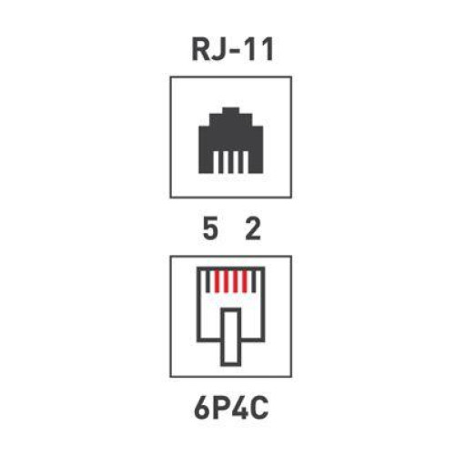 Розетка телефонная 1-м ОП RJ14 (6P4C) кат.3 бел. Rexant 03-0001