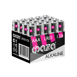 Элемент питания алкалиновый AAA/LR03 1.5В Alkaline Pack-20 (уп.20шт) ФАZА 5028128