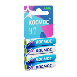 Элемент питания солевой AAA/LR03 4хBL (блист.4шт) КОСМОС KOCR034BL