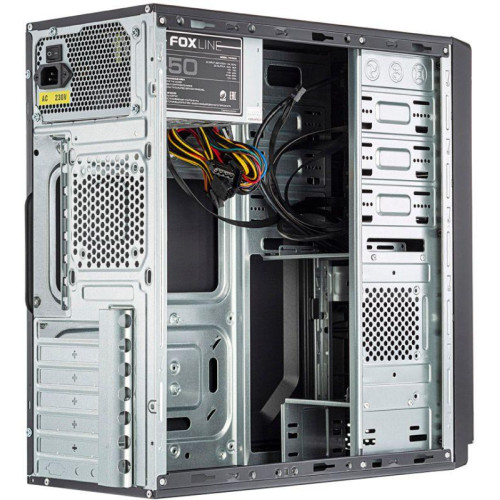 Корпус c блоком питания 450 Ватт Case FL-816 ATX 3x5.25EXT 1х3.5EXT 3х3.5INT 2хUSB2.0+1xUSB3.0 HDA w/o FAN w/450W ATX PSU w/1.2m EU pwr cord Foxline 1000509530