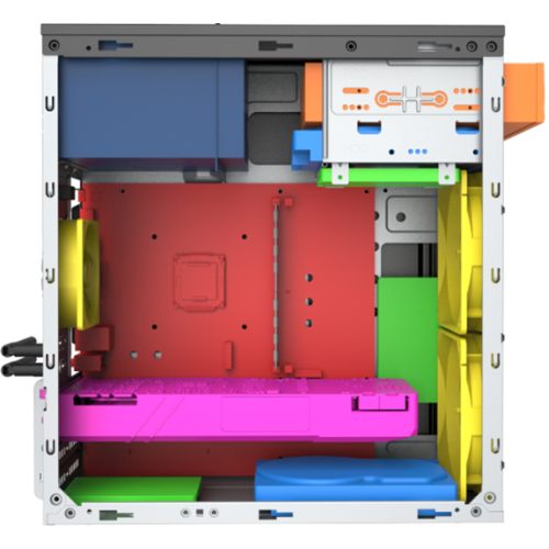 Корпус с блоком питания 450Вт Case FL-702 mATX 1х5.25EXT 1х3.5EXT 2х3.5INT 2хUSB2.0 HDA w/o FAN w/450W ATX PSU w/1.2m EU pwr cord Foxline 1000552363