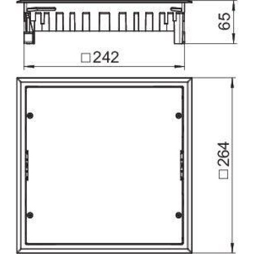 Лючок ревизионный полиамид ZES9-2 U10T 7011 сер. OBO 7406672