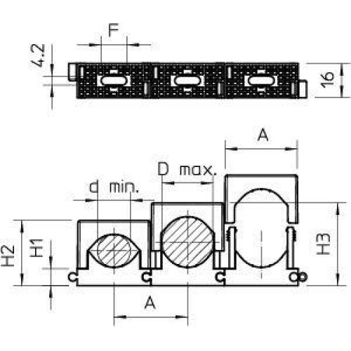 Скоба крепежная d18-30мм 2037 18-30 LGR OBO 2250306