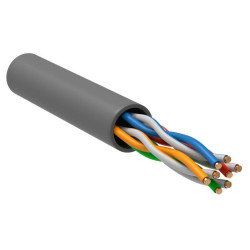 Кабель витая пара U/UTP кат.5 4х2х24AWG solid CCA PVC сер. (м) GENERICA BC1-C504-111-305-G