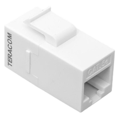 Адаптер проходной Keystone RJ45-RJ45 кат.5E неэкранир. TERACOM бел. EKF TRC-INLC-KSTN-5EUTP-WH