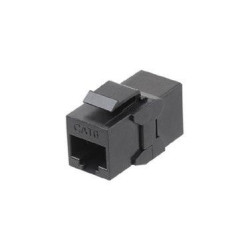 Адаптер проходной (coupler) Keystone Jack RJ45 (8P8C) кат.6 4 пары CA2-KJ-C6-BK черн. Hyperline 444915