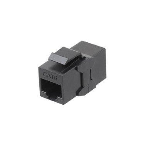 Адаптер проходной (coupler) Keystone Jack RJ45 (8P8C) кат.6 4 пары CA2-KJ-C6-BK черн. Hyperline 444915