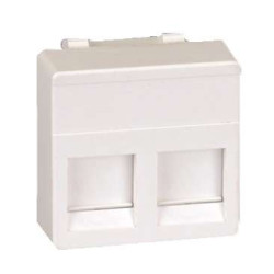 Адаптер на 2 RJ45(12) коннектора широкий шторки Simon27 сл. кость 27486-32