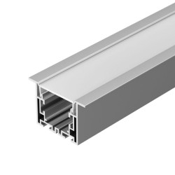 Профиль с экраном S2-LINIA55-F-2500 ANOD+OPAL 2.5м алюминий Arlight 021176