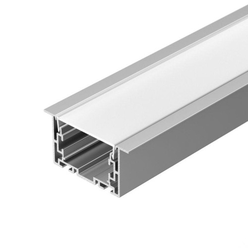 Профиль с экраном S2-LINIA69-F-2500 ANOD+OPAL 2.5м алюминий Arlight 021177