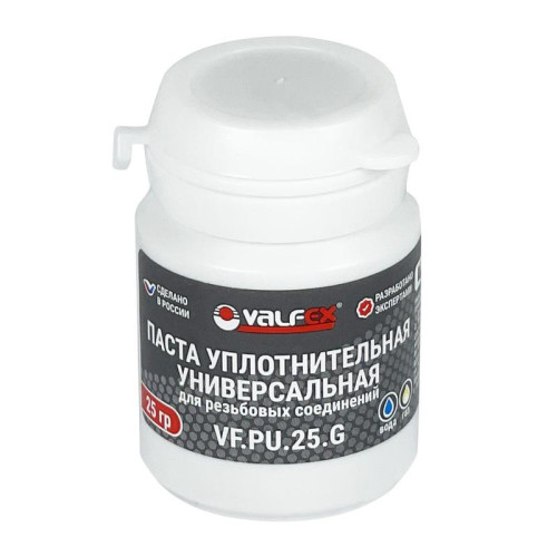 Паста уплотнительная универсальная 25г (вода. газ) (150) VALFEX VF.PU.25.G