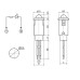 Индикатор малый d8 12В с проводом желт. LED (WL-04) Rexant 36-4713