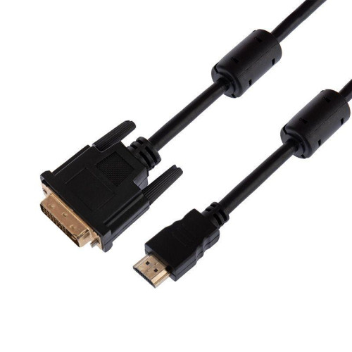 Шнур HDMI-DVI-D gold 7м с фильтрами Rexant 17-6307