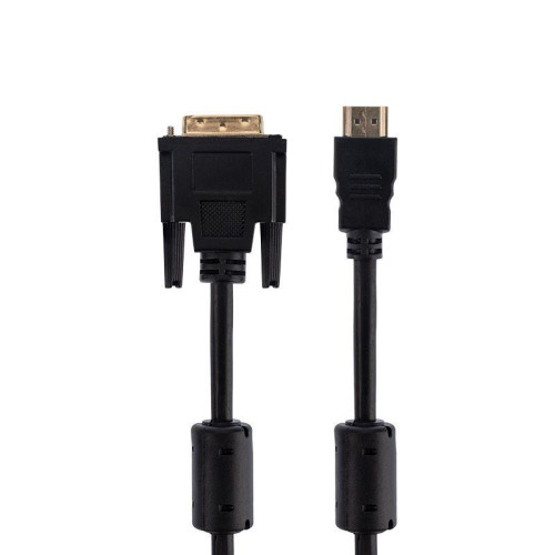 Шнур HDMI - DVI-D gold 5м с фильтрами Rexant 17-6306