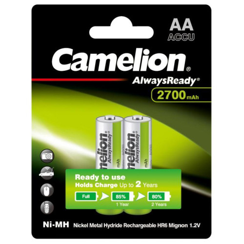 Аккумулятор Always Ready AA-2700mAh Ni-Mh BL-2 NH-AA2700BP2 1.2В Camelion 15036