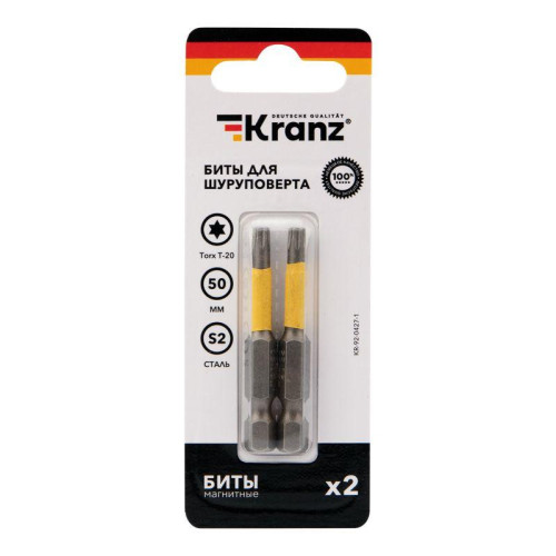 Бита для шуруповерта Torx T20х50мм (уп.2шт) Kranz KR-92-0427-1