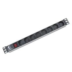 Блок евророзеток для 19дюйм шкафов 10А PDU-8P 8 розеток CABEUS 2402c