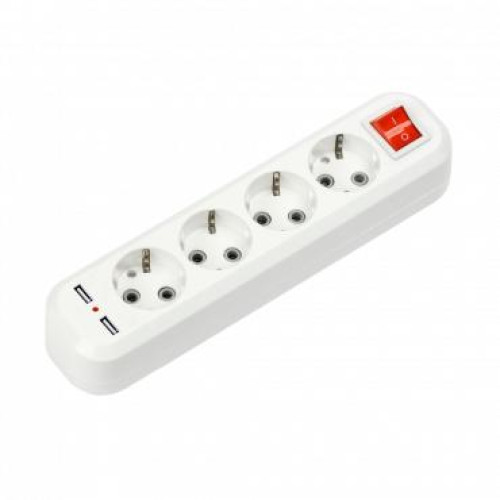 Колодка 4м УЗВ-4USB-GRAND с выключателем и заземлением 2хUSB 5340 IN HOME 4690612043081