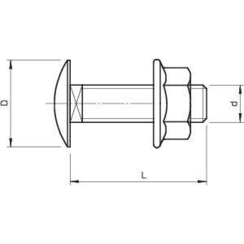 Комплект креплений M6х20 FRSB 6х20 F (болт с плоской головкой + комб. гайка) OBO 6406203