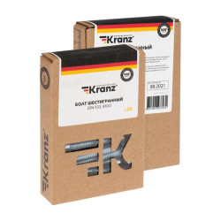 Болт с шестигранной головкой 8х50 DIN 933 (уп.20шт) Kranz KR-01-3512-030