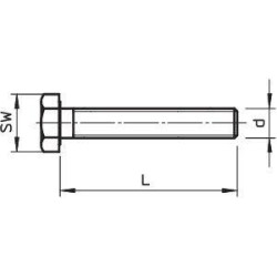 Болт с шестигранной головкой М10х120 SKS 10х120 F (уп.20шт) OBO 3160793