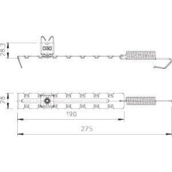 Держатель проволоки d8 с натяжной пружиной 132 U-CU V2A OBO 5203023