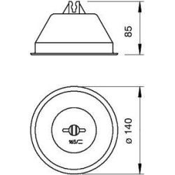 Держатель проволоки d8 для плоской кровли 165 KR RD8 PE OBO 5218861