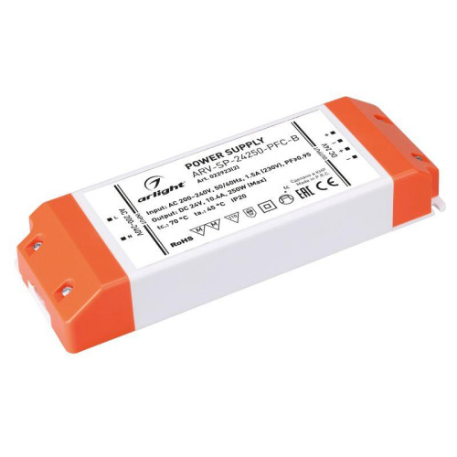 Блок питания ARV-SP-24250-PFC-B (24В 10.4А 250Вт) IP20 пластик Arlight 022923(2)