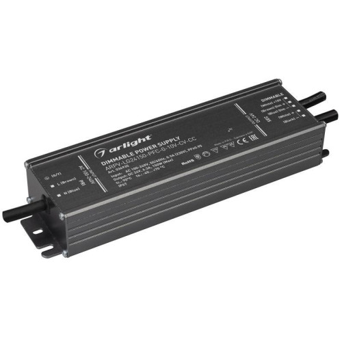 Блок питания ARPV-LG24150-PFC-0-10V-CV-CC 24В 6.3А 150Вт IP67 металл Arlight 036935