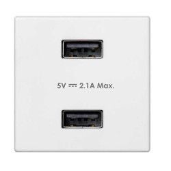 Устройство зарядное 2хUSB К45 5 В 2.1А бел. Simon Connect K126E-9