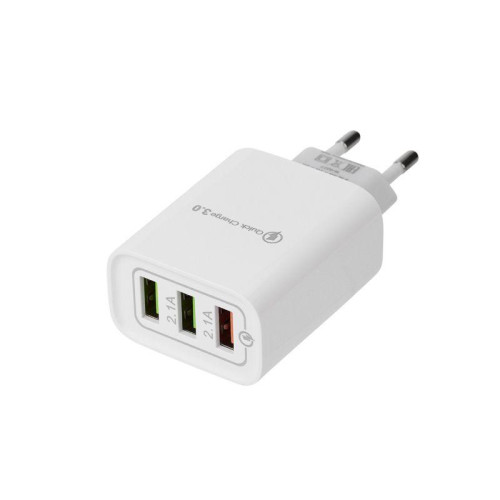 Устройство зарядное сетевое для iPhone/iPad 3 x USB 5В 3А + 1А + 1А бел. Rexant 16-0277