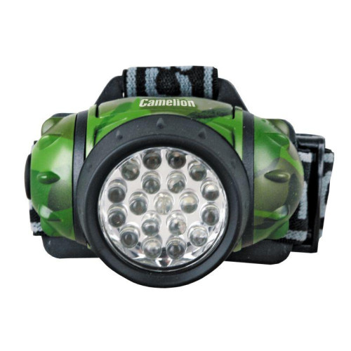 Фонарь налобный LED 5313-19F 4ML 19LED 4 режима 3хR03 (в компл.) камуфляж Camelion 7538