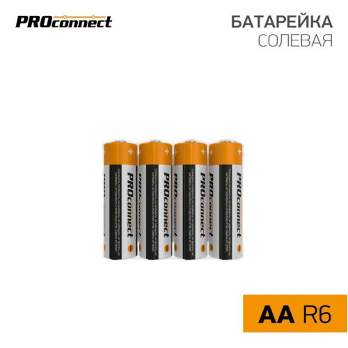 Элемент питания солевой AA/R6P (уп.4шт) PROCONNECT 30-0010