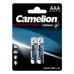 Элемент питания литиевый AAA/FR03 1.5В Lithium FR03-BP2 BL2 (уп.2шт) Camelion 15240