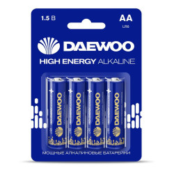 Элемент питания алкалиновый AA/LR6 1.5В High Energy Alkaline 2021 BL-4 (уп.4шт) DAEWOO 5030329