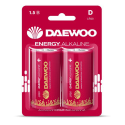 Элемент питания алкалиновый D/LR20 1.5В Energy Alkaline 2021 BL-2 (уп.2шт) DAEWOO 5030022