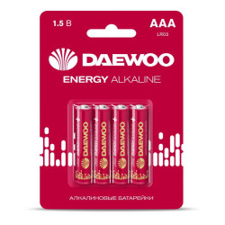 Элемент питания алкалиновый AAA/LR03 1.5В Energy Alkaline 2021 BL-4 (уп.4шт) DAEWOO 5029903