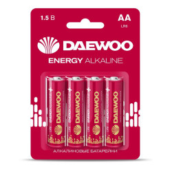 Элемент питания алкалиновый AA/LR6 1.5В Energy Alkaline 2021 BL-4 (уп.4шт) DAEWOO 5029781