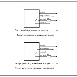 Реле контроля влажности RH-1 (четырехфункциональный встроен. датчик монтаж на плоскость) 230В 16А 1NO/NC IP20 F&F EA07.003.001