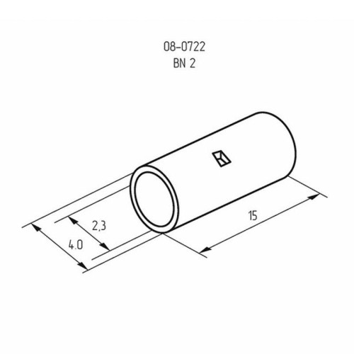 Гильза соединительная (СГ L-15мм) 1.5-2.5кв.мм (BN2) (уп.100шт) Rexant 08-0722