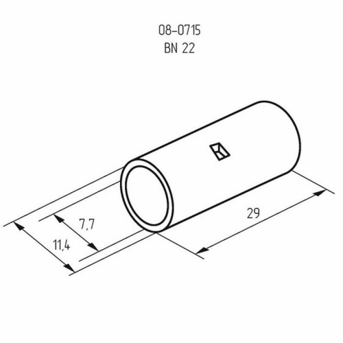 Гильза соединительная (СГ L-29мм) 25кв.мм (BN22) REXANT 08-0715