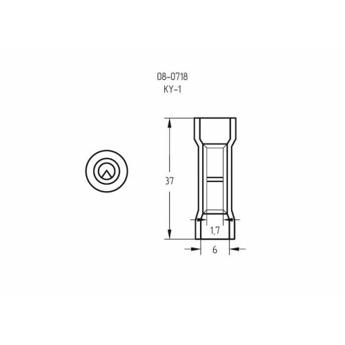 Гильза соединительная изолированная термоус. СГИ-т L-37мм 0.5-1кв.мм KY-1 красн. (уп.100шт) REXANT 08-0718