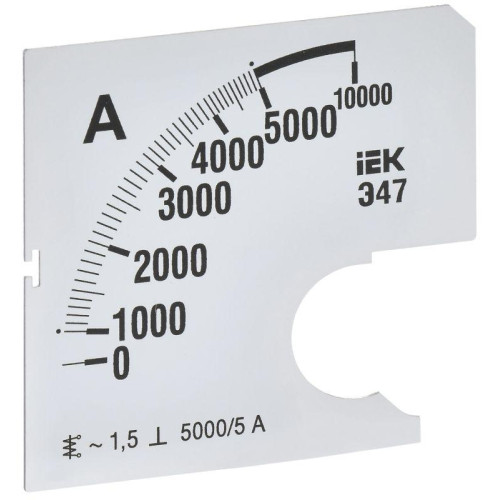 Шкала сменная для амперметра Э47 5000/5А-1.5 72х72мм IEK IPA10D-SC-5000