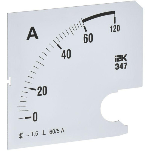 Шкала сменная для амперметра Э47 60/5А-1.5 96х96мм IEK IPA20D-SC-0060